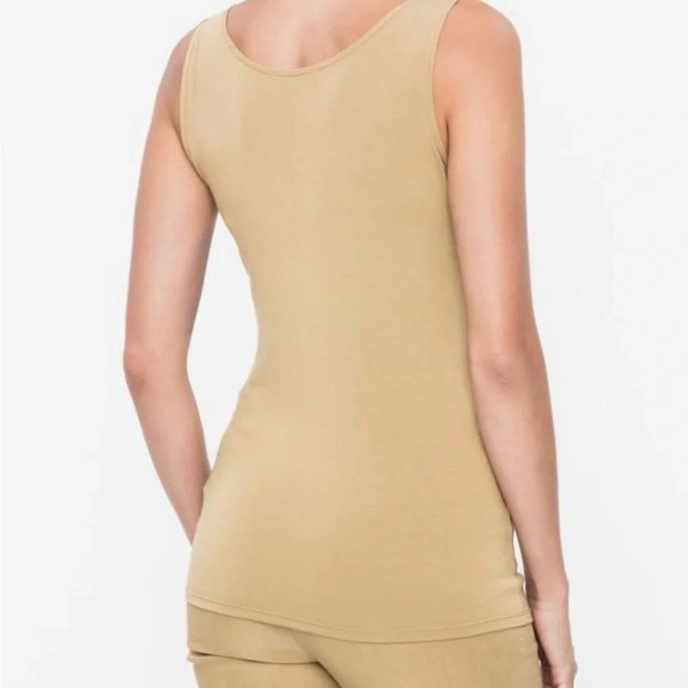 BABETTE SOFT GOLD SHELL SLEEVELESS TANK TOP SZ L - Picture 6 of 6